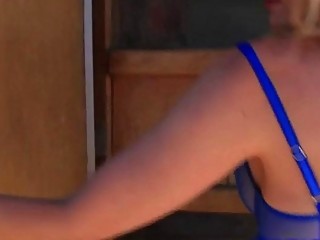 very sexy blonde beauty loves to dance