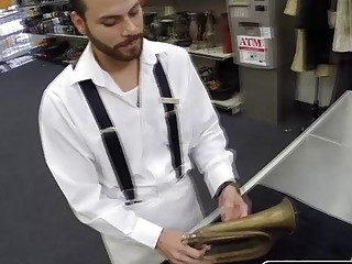 Dude sucks big dick and fucks anal doggystyle in the bathroom