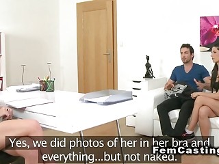 Agent has threesome with Spanish couple