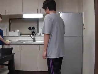 Asian milf teaches son how to fuck
