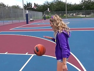 Basketball chick gets her tight wet pussy rammed