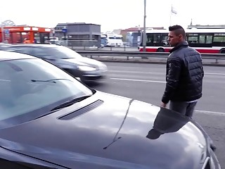 Picked up babe gets a long raging boner