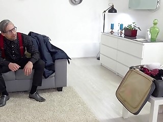 Pissing and panty sniffing gets girls horny