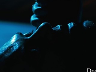 Excellent gang bang full of cock sucking for perverted brunette