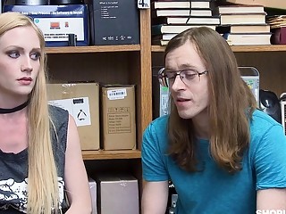 Student gets fucked by a guard in uniform after shoplifting