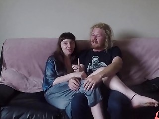 Submissive chubby naked tattooed amateur fucks hardcore with her boyfriend