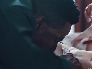 Chubby girl Skylar Snow enjoys rough hardcore interracial anal fuck