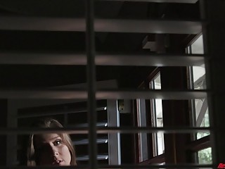 Chubby naked girl Alex Chance fucks hard in a bedroom