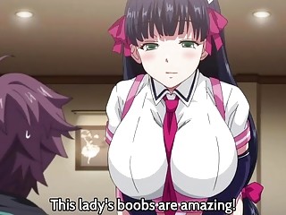 Two hentai girls fuck in a threesome in nasty cartoons