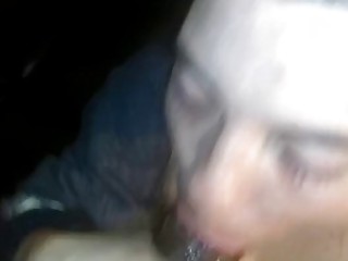 Slutty girl loves getting facials and sucking a big cock